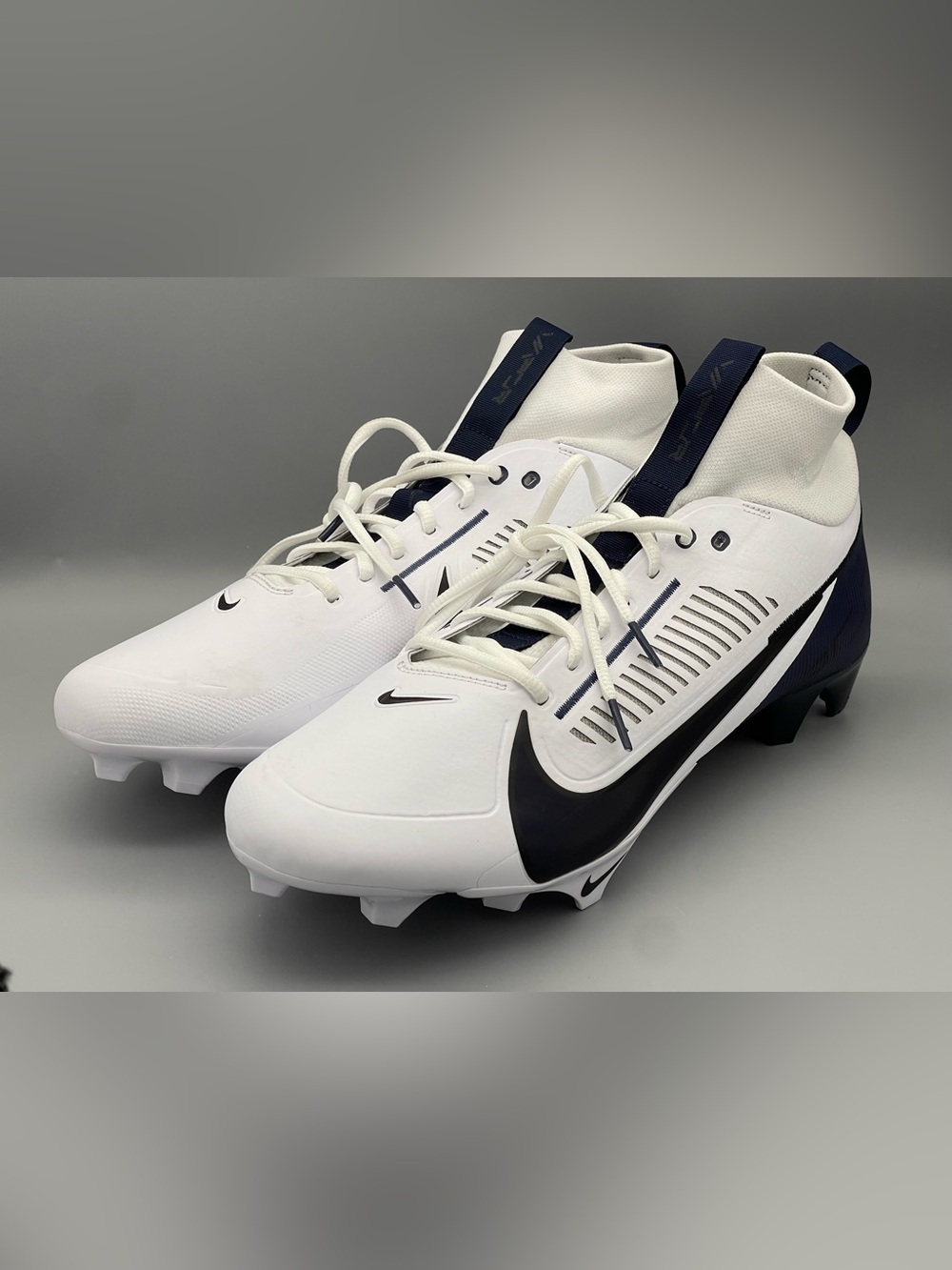 Nike Vapor Edge Pro 360 2 Navy White Football Cleats Men Size 14 FN7759-110 NEW